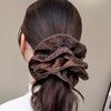 Double Sided Coffee Hairband Fabric Scrunchies Reinforced 4 Stitching Design Lightweight Hair Tie for Various Occasion