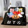 2026 Nuova Collezione Cartoni Animati Anime BT21 Adorabile Coperta Ultra Morbida per Bambini Coperta da Divano Perfetta per Viaggi Divani Picnic