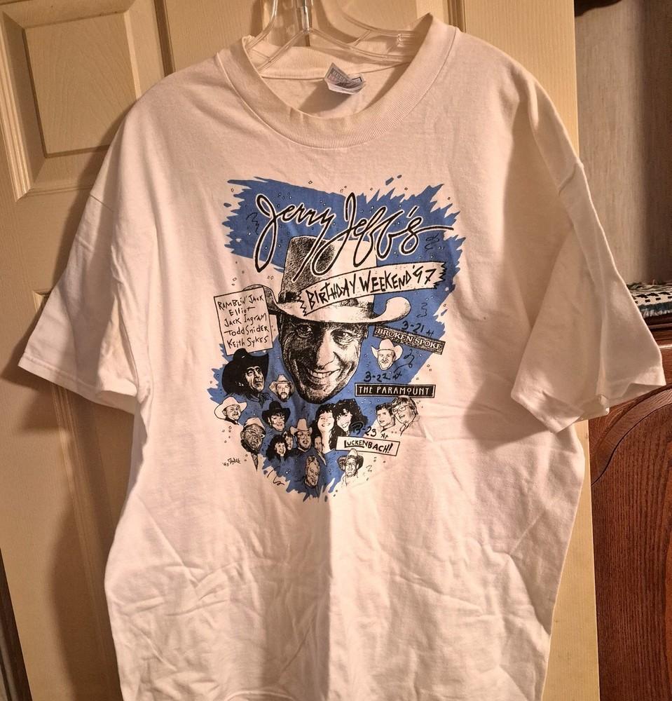 Collection 1997 Cotton Jerry Jeff Walker Gray Unisex Concert S to 5XL B040 Unisex T-Shirt XXL