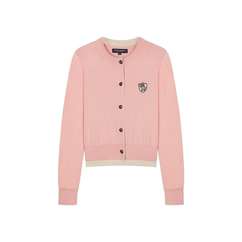 Teenie Weenie Women's Spliced Mock Two-Piece Knit Cardigan