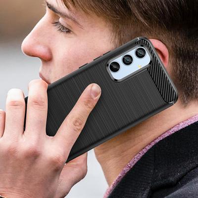 For Samsung Galaxy A54 5G Soft Matte Case Luxury Silicone Cover for Samsung A54 5g Soft Carbon Fiber Cases Coque Fundas
