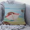 Boat Bay Beach Canvas Painting Pillow Gift Home Office Decoration Pillow Bedroom Sofa Car Cushion CoverPillow Case