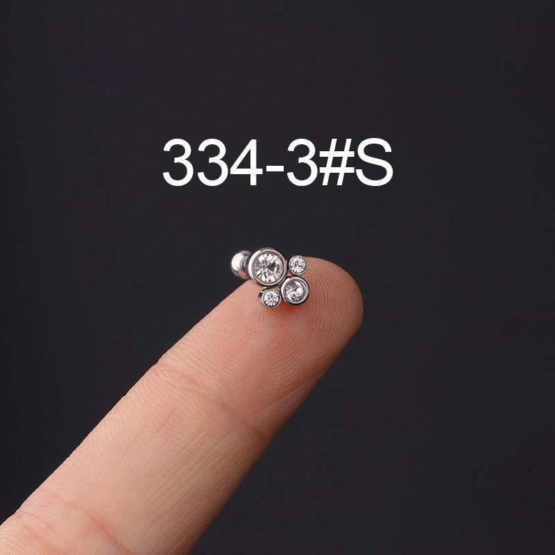 16g Stainless Steel Cartilage Screw Ball Earrings - Trendy European & American Piercing Jewelry
