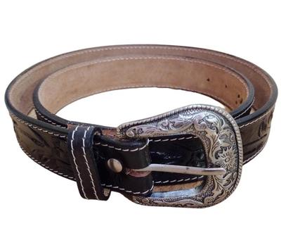 Genuine Leather Mens Leather Western Belt 48" Inch