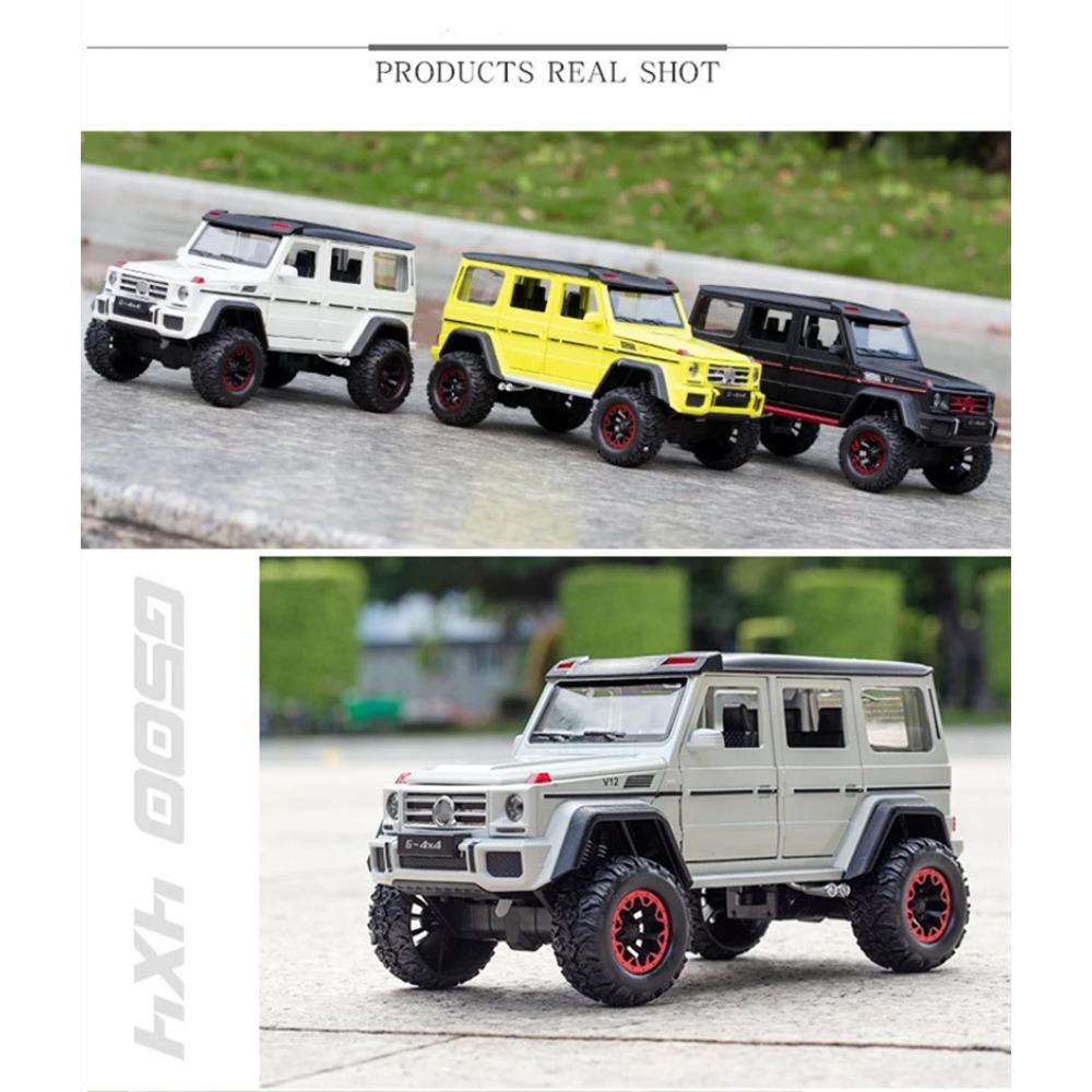 1/24 BENZ G500 4x4 Tyre Alloy Car Model Diecasts Metal Toy Off-road Vehicles Car Model High Simulation Sound and Light Kids Gifts