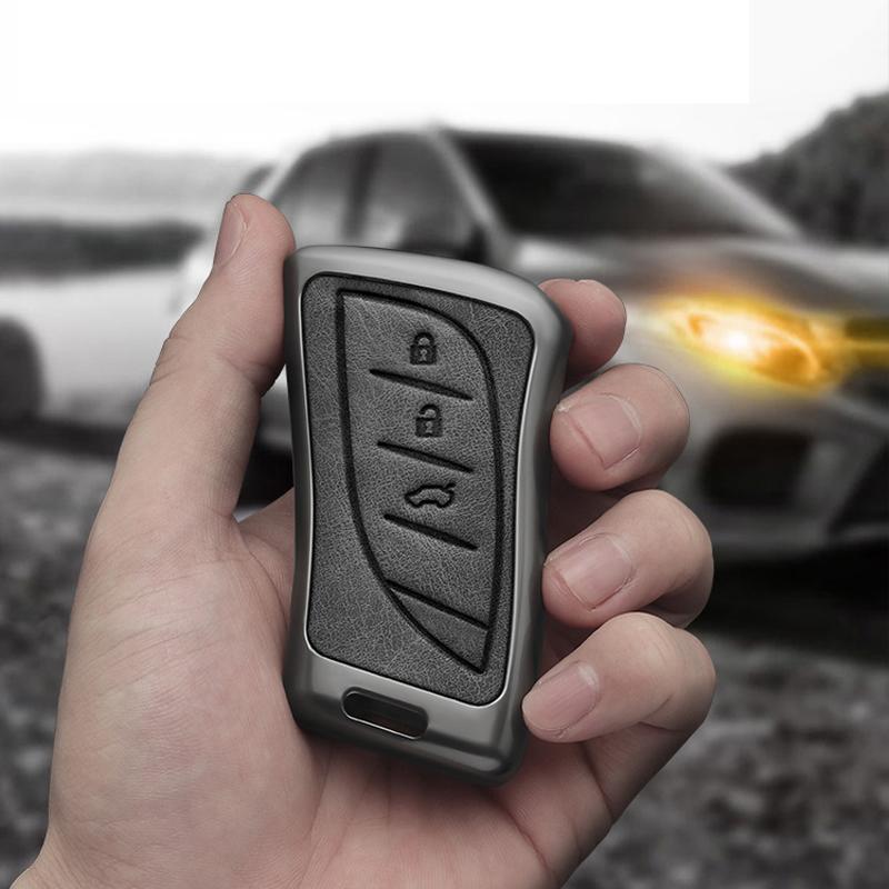 Styling Mouldings Alloy Style Car Key Case Cover Shell Fob For Lexus NX ES UX US RC LX GX IS RX 200 250h 350h LS 450h 260h 300h