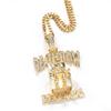 DEATHROW Hip Hop Zirkonový Náhrdelník s Písmenem - Evropské & Americké Trendy Rapové Šperky