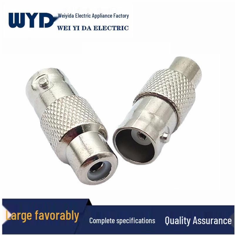 Female BNC to RCA Connector: Monitor to TV Adapter, Q9 to AV Lotus Head.
