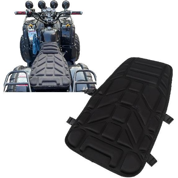 

Motorcycle Seat Pad ATV Seat Cover Padded Breathable Shock Absorbing Antislip Motorcycle Seat Pad Protector for Most Snowmobile Black