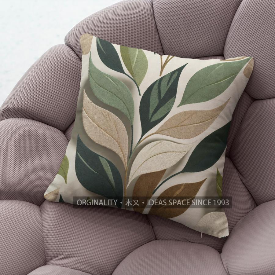 Boho Tropical Leaf Print Throw Pillow Covers Pattern Cushion Cover Suitable For Sofa Bedroom Car Pillow Cover