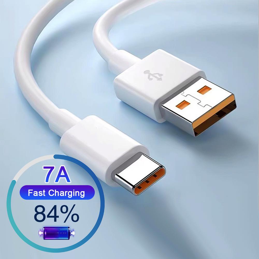 7A USB Type C Cable Fast Charging Cord for Huawei Mate 40Pro Xiaomi Poco Samsung Quick Charge USB C Cables Data Sync Cord