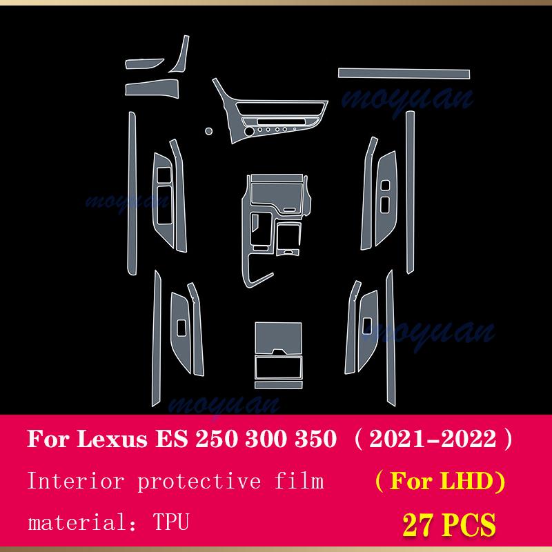 For Lexus ES 300 350 - Gearbox Panel Navigation Screen Automotive Interior TPU Protective Film Anti-Scratch Sticker