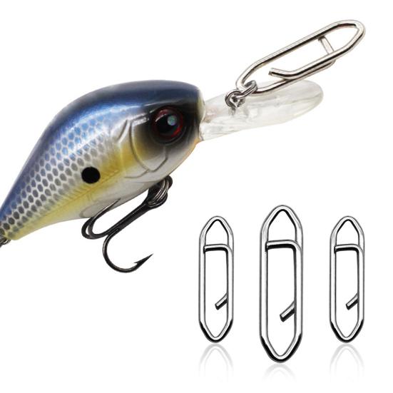260Pcs Fishing Speed Clips Rustproof High Strength Freshwater Saltwater Stainless Steel Speed Clip Quick Snap Connector Tackle