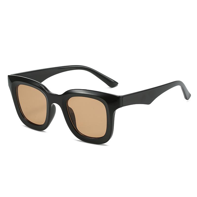 Retro Square Sunglasses Trendy Men'S Large Frame Driving Sunglasses Women'S Simple Wind Shading Glasses