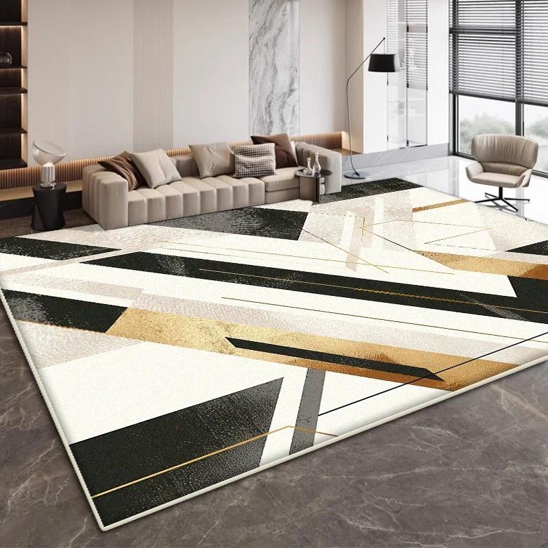 Moderní geometrický designový obývací pokojový koberec Jednoduchá dekorace Ložnice Protiskluzové Velké koberce Kancelář Kávové stolky Měkká podložka Pratelný