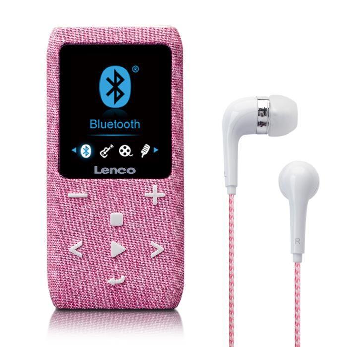 Lenco Xemio-861PK - Lecteur MP3/MP4 Avec Bluetooth® Et Carte Micro SD De 8 Go - Rose