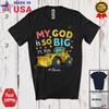 Custom Name My God So Big Adorable Bulldozer Boys Construction Driver Shirt