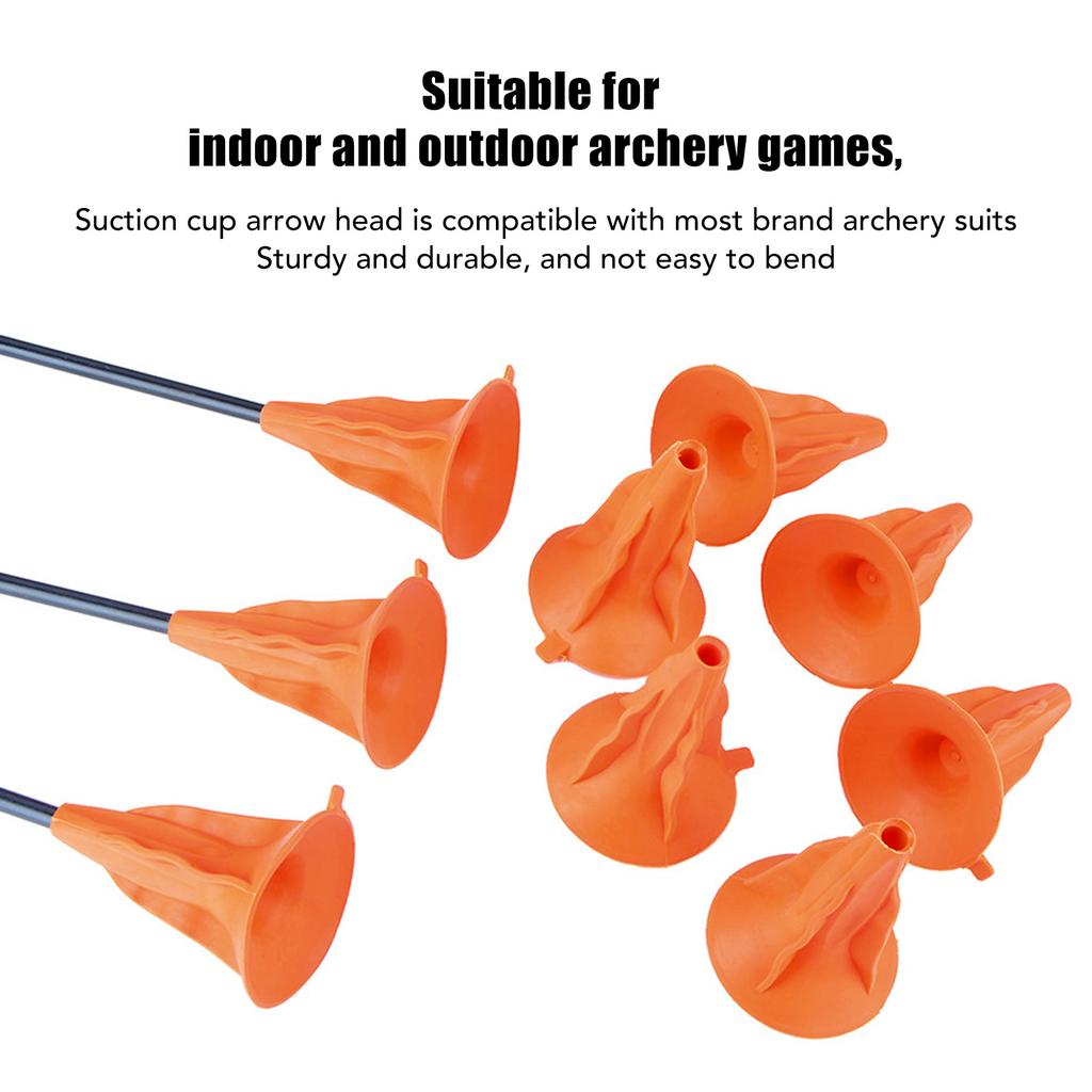 10Pcs Soft Rubber  head Suction Cup   Heads for Children Hunting Game Outdoor Sports