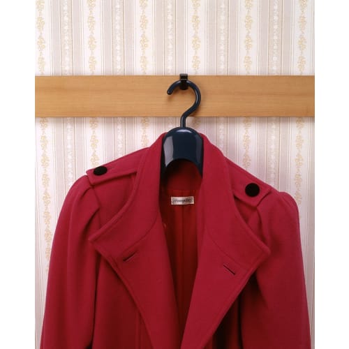 Sawafuji Coat Hanger, Black, 68mm Shoulder Thickness, Made In Japan, Shape-Retaining, Stylish, Space-Saving, Wall-Mounted, Rotating, for Leather Jacke