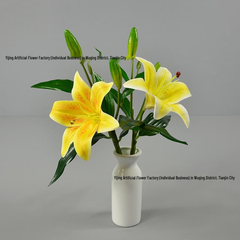 Lily Small 3D Printed Realistic Single Stem Perfume Flower for Wedding and Home Decoration