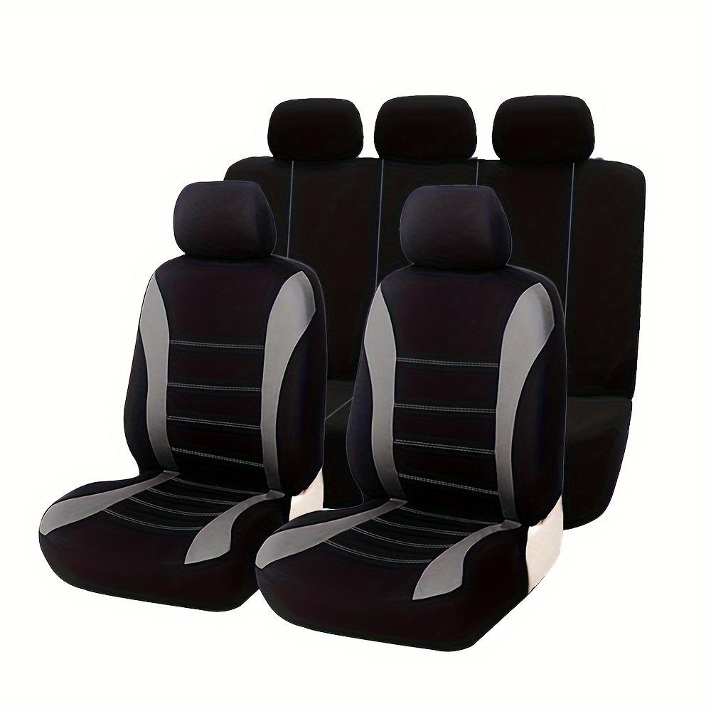 Five-Seat Universal Car Seat Cover with Waistline Design - Full Coverage Fabric Cushion Pad