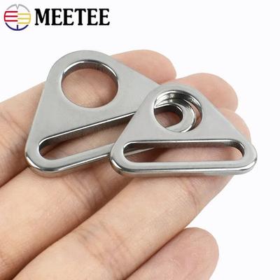 Meetee 5/10Pcs 20-38mm Stainless Steel Buckle Bag Strap Adjuster Buckles Bra Bikini Connector Clasp Anti-slip Fixing Accessories