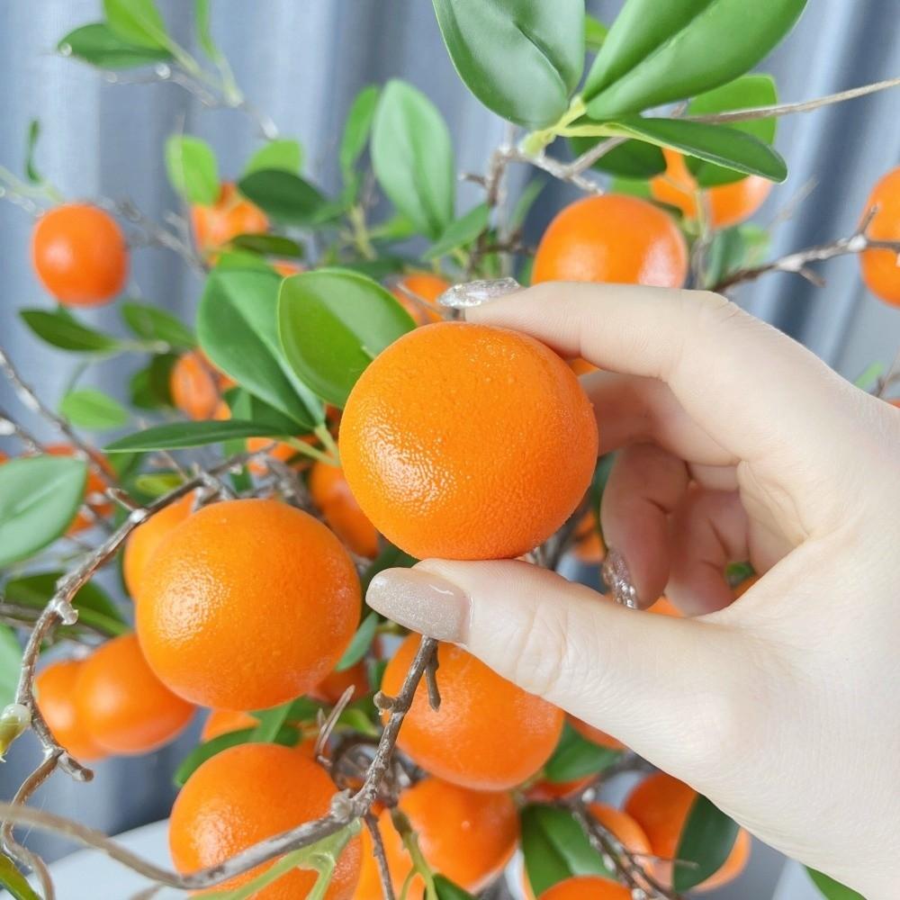 Faux Orange Artificial Orange Branch Green Leaves Fake Plants Restaurant Hotel