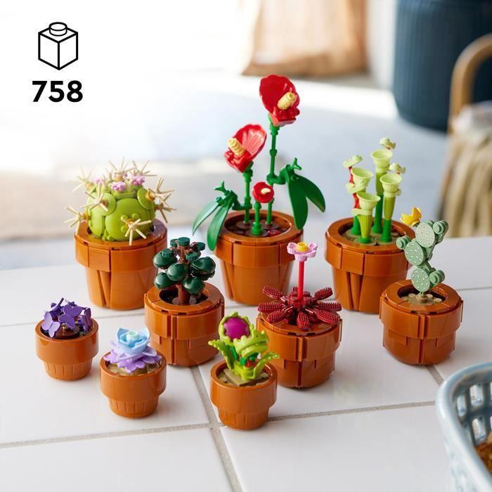LEGO® Icons 10329 Les Plantes Miniatures, Collection Botanicals 9 Plantes Artificielles avec des Fleurs, Décoration d'Intérieur