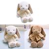 Plush Rabbit Stuffed Animal Sitters With Cloak And Flower Decor For Girls Gift And Home Decor