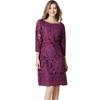 Versatile Plus Size Lace Embroidery Dress for Spring & Autumn