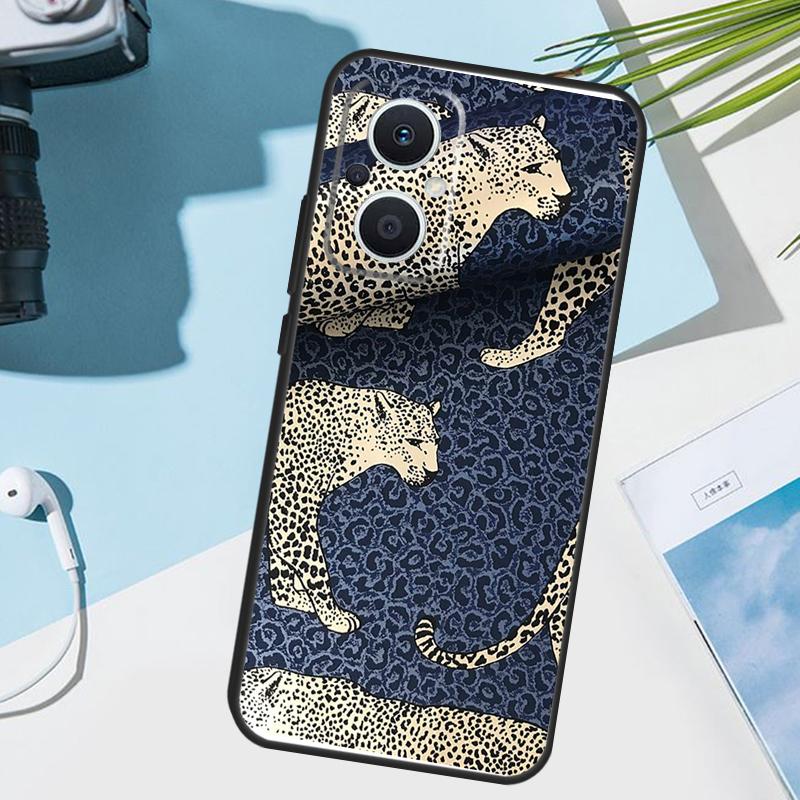 Fashion Leopard Print Cover For OPPO Reno 11 12 13 14 Pro 11F 12F 13F 14F 7 8 Lite OPPO Find X5 X6 X8 X9 Pro Case