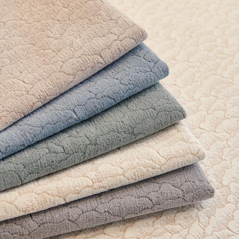 New Chenille Solid Color Jacquard Sofa Cushion for All Seasons Universal Non-slip Sofa Cover Cover Backrest Cream Style Sofe Mat