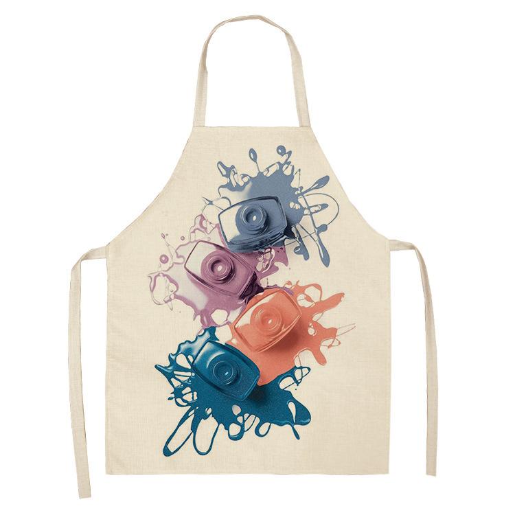 Fashion Makeup Apron Lipstick Nail Polish Print, Kitchen Cooking Bib, Multiple Sizes Available