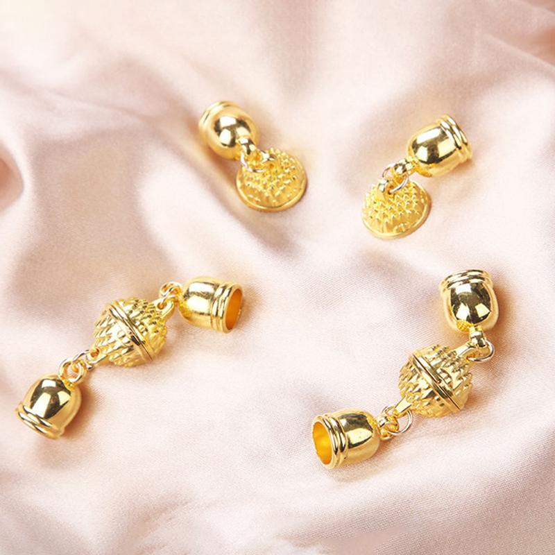 10 Pairs Clothing Accessories Practical Plastic Minimalist Golden Convenient Magnetic Buckles Scarf Button Multi-functional