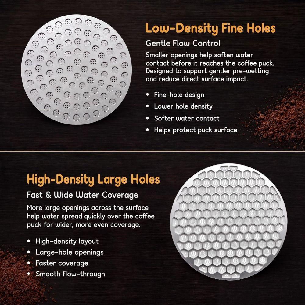 Dual Puck Screens Coffee Puck Screen Set Nylon Brush Portafilter Screen Kit Portafilter Setup