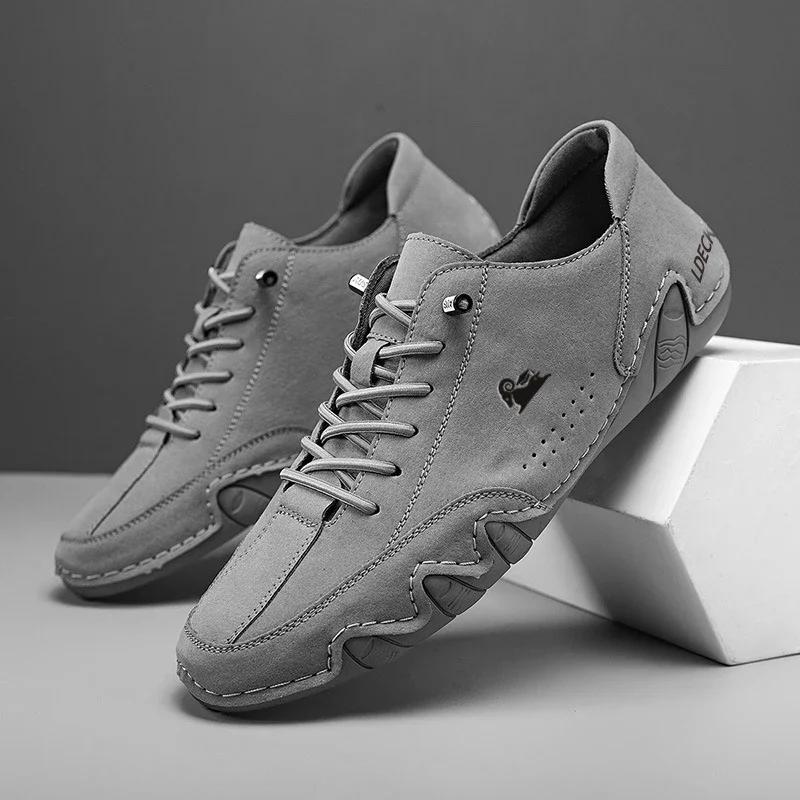 Men's New Le Fu Shoes Luxury Selling High Quality Design Breathable Soft Soled Shoes Fashionable Retro Motorcycle Driving Shoes