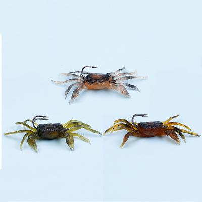 Crankbaits Hook Tackle Simulation Baits 3D Soft Crabs Fishing Bait Worm Lures