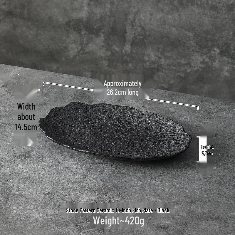 Xiangchong Japanese Style Irregular Ceramic Fish Plate