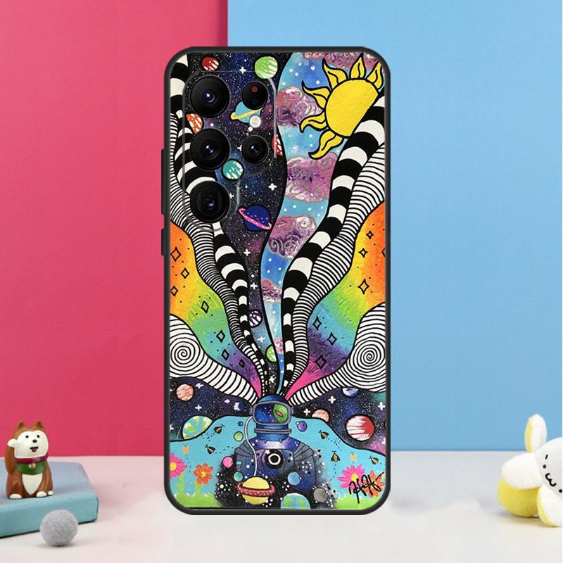 Cute Indie Hippie Case For Samsung Galaxy S26 S25 S24 S20 S21 S22 S23 Ultra S10 Plus S25 FE Back Cover Shell