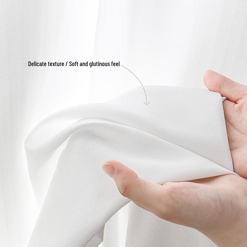 Nordic Semi-Shading Heat Insulation Gauze Curtain: Light-Filtering, Privacy-Ensuring for Living Room & Balcony.