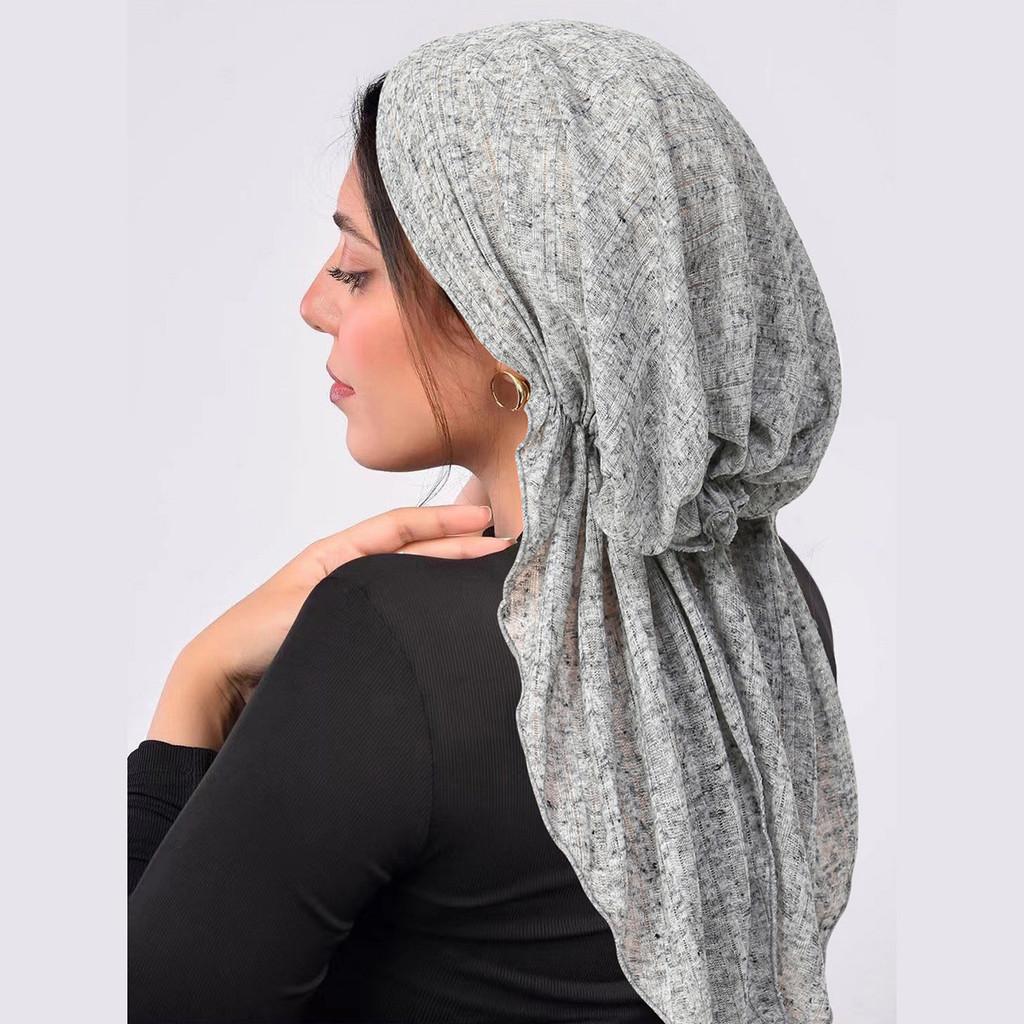 Polyester Womens Arc Hat With Double Tail Headscarf For Casual Travel