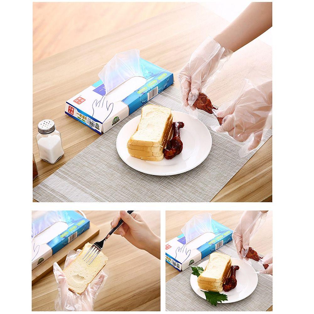 100Pcs/box Thickened TPE Cleaning Gloves Transparent Latex Free Gloves  For Household Market