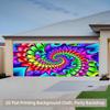 Colorful Psychedelic Mandala Tapestry, Trippy Swirl Pattern with Neon Bright Colors