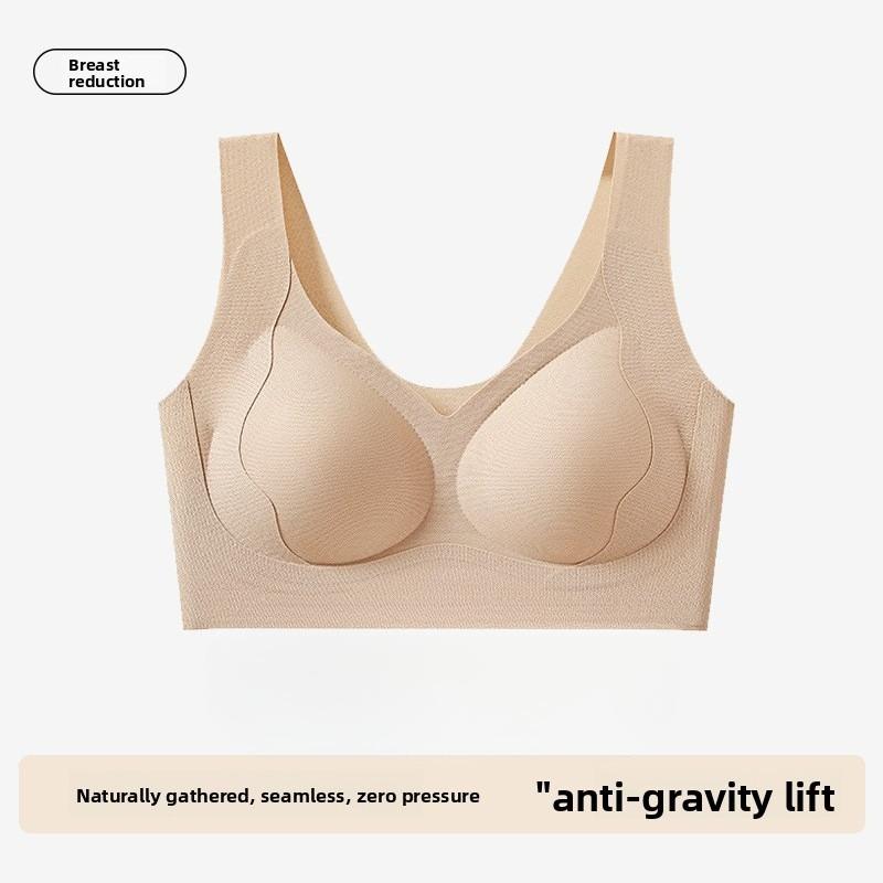 Women's Spring and Summer Small Chest Gathers To Prevent Sag and Pull No Underwire Vest Type No Trace Underwear