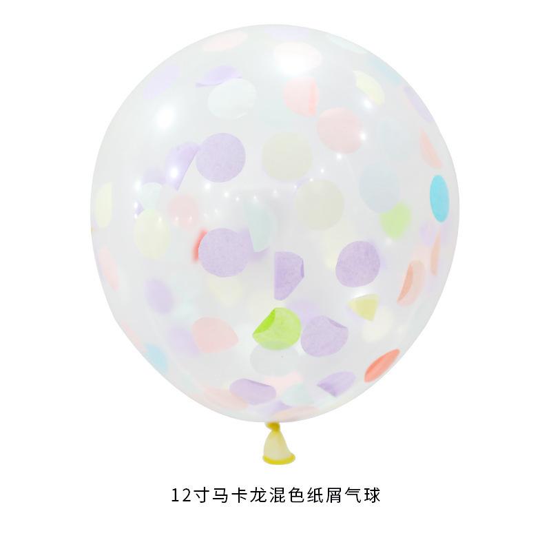 12 Inch Round Sequined Transparent Latex Balloon Birthday Wedding Opening Event Shopping Mall Decoration Party Decoration Supplies