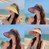 Fashion Summer Sun Hat For Women Large Brim Polyester Sunshade Casual Outdoor