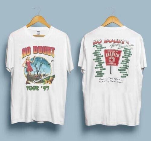 No Doubt Band Tragic Kingdom Tour 97 Cotton White Unisex T-shirt. XXXL