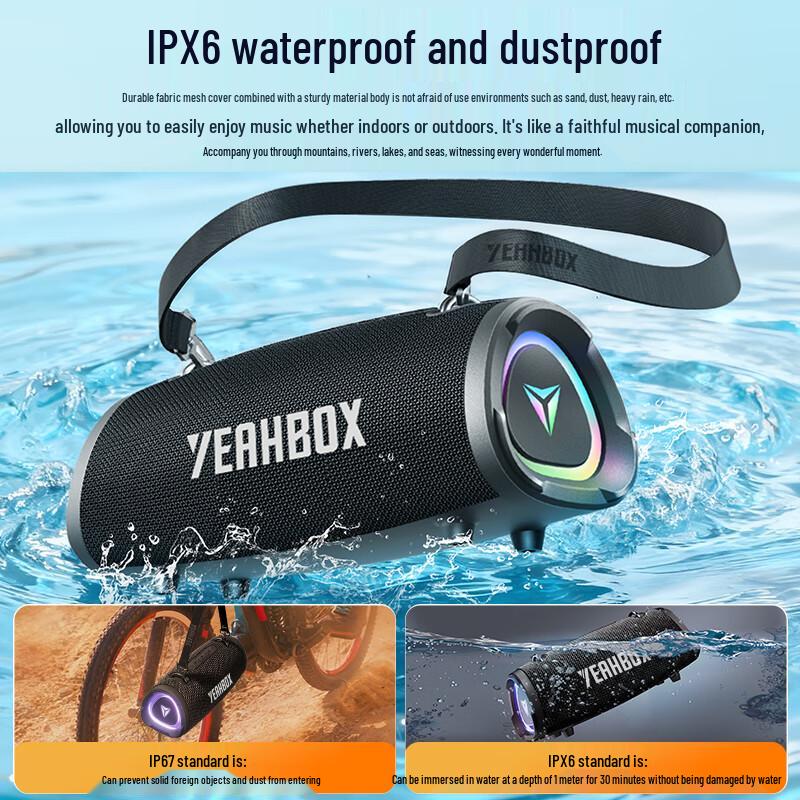 YEAHBOX Sonic Boom Bluetooth Speaker CN Plug (adapter Included)