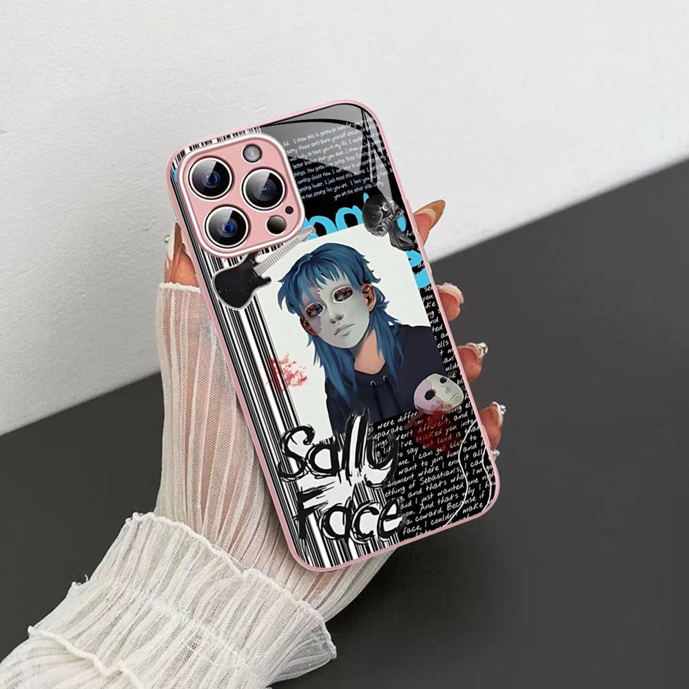 Horror S-Sally F-Face Suspense Game Tempered Glass For Iphone 14 13 12 11 Pro Mini XS MAX 14Plus X XS XR Cover