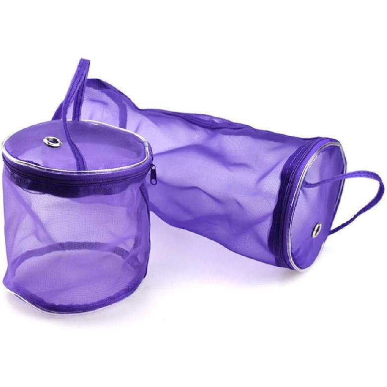 Ciieeo Large Purple Knitting Yarn Storage Bag Lightweight Tote Organizer for Yarn and Accessories for Home and Travel Natural Material No Chemical